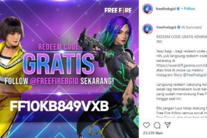Kode Redeem FF Spesial Hari Ini, Kejutan dari Garena Menantimu!