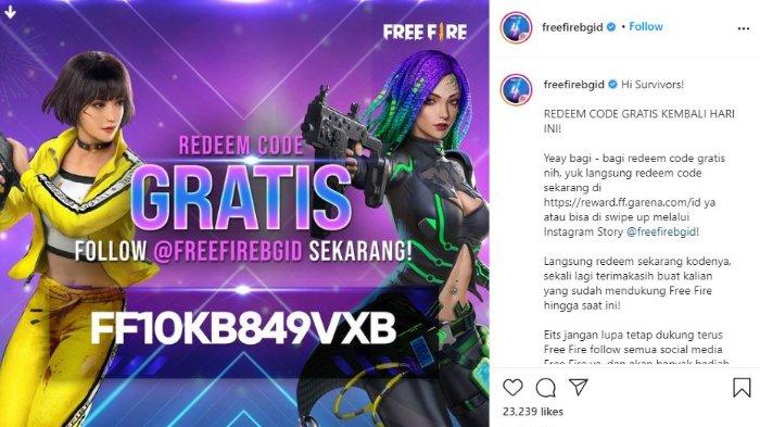 Kode Redeem FF Spesial Hari Ini, Kejutan dari Garena Menantimu!